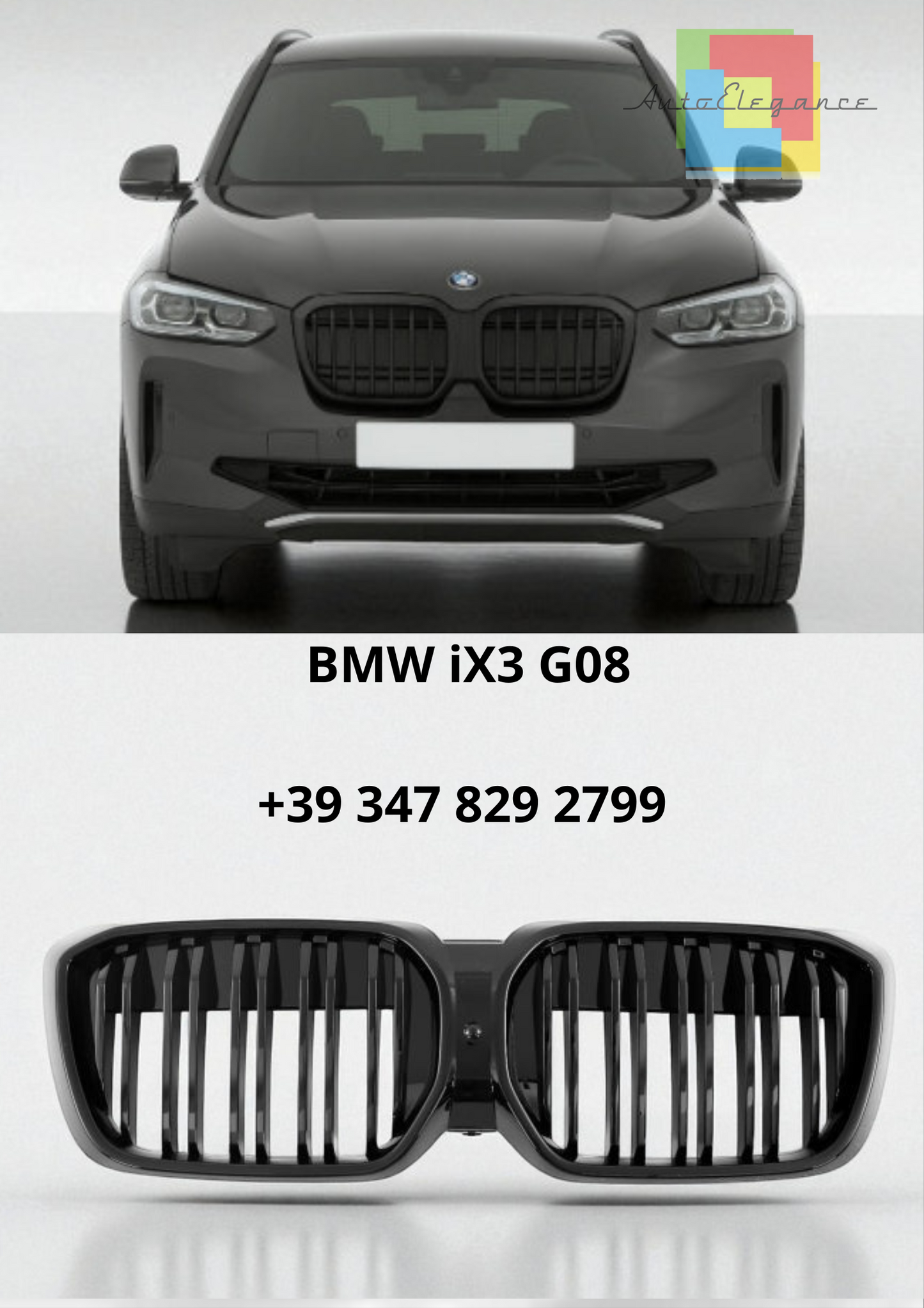 🔥Griglia Sportiva Doppia Lamella – BMW iX3 G08 LCI🔥