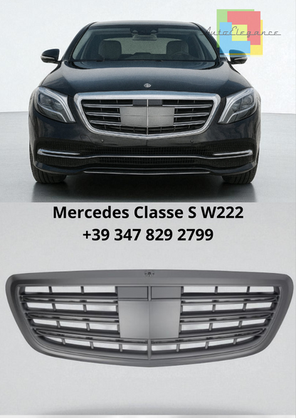 🔥Griglia Sportiva per Mercedes Classe S W222 – Finitura Nero Opaco🔥