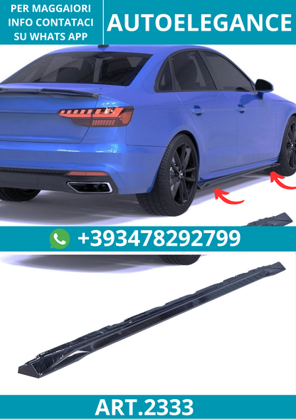 2333⭐Sotto Minigonne laterali adatte per Audi A4 S-Line / S4 B9 Facelift⭐