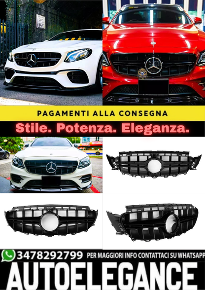 ✨Griglia anteriore Mercedes Classe E W213 C238 nera lucida E63S AMG STYLE 16-19✨