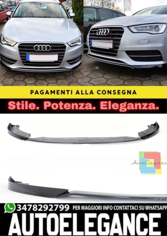 💥SPOILER PARAURTI ANTERIORE ADATTO PER AUDI A3 2012–2016💥