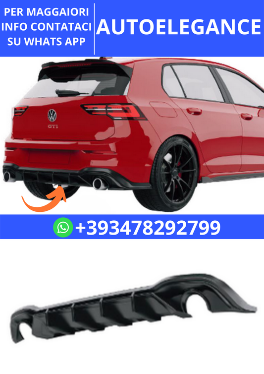 💫ART.2417 DIFFUSORE VOLKSWAGEN GOLF MK8 GTI 2020-2024💫
