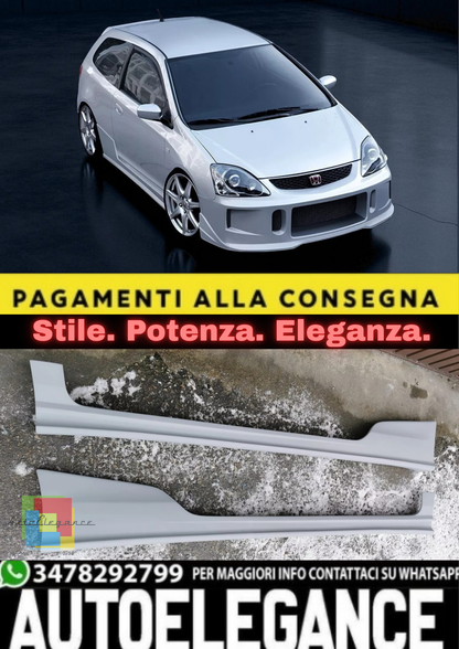 💫Minigonne Laterali "Buddy Style" per Honda Civic MK7 (2001–2005) 💫