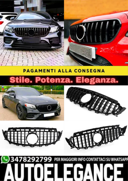 ✨Griglia PANAMERICANA GT nera lucida per Mercedes Classe E W213 C238 16-19✨