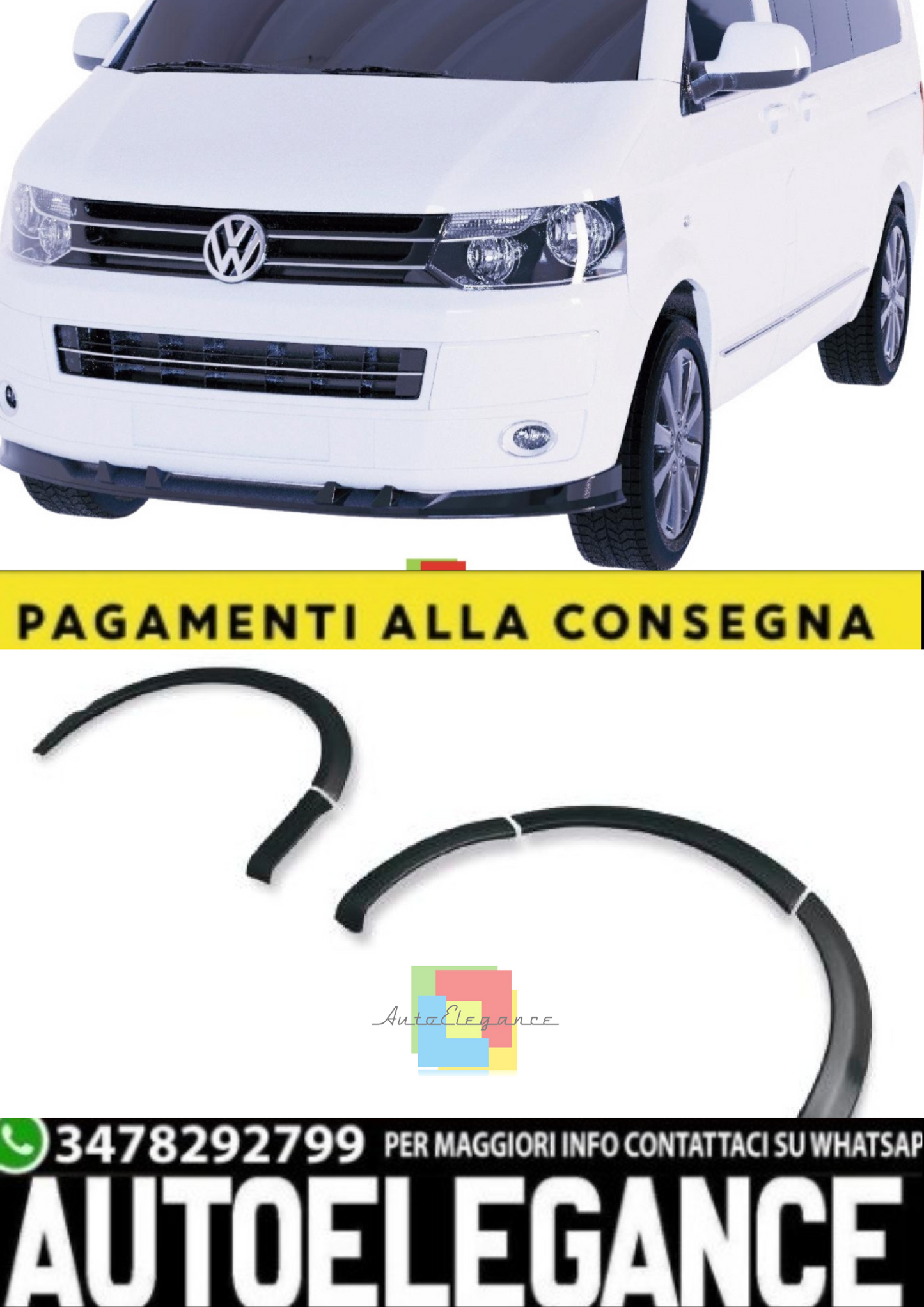 💫Coperture Passaruota (10 Pezzi) per VW Transporter T5 / T5.1 (2003–2015)💫