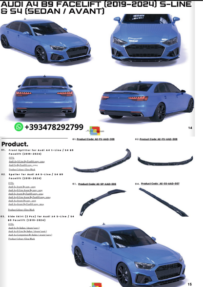 💫Bodykit adatto per Audi A4 B9 Facelift Sedan S-LINE 2019-2024💫