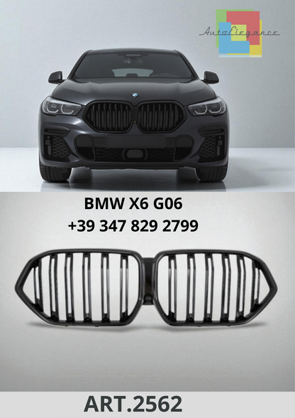 🔥ART.2562 Griglia Sportiva a Doppia Lamella per BMW X6 G06 – Nero Lucido🔥