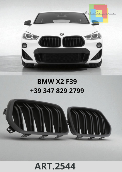 🔥ART.2544 Griglia Sportiva a Doppia Barra Nero Opaco per BMW X2 F39🔥