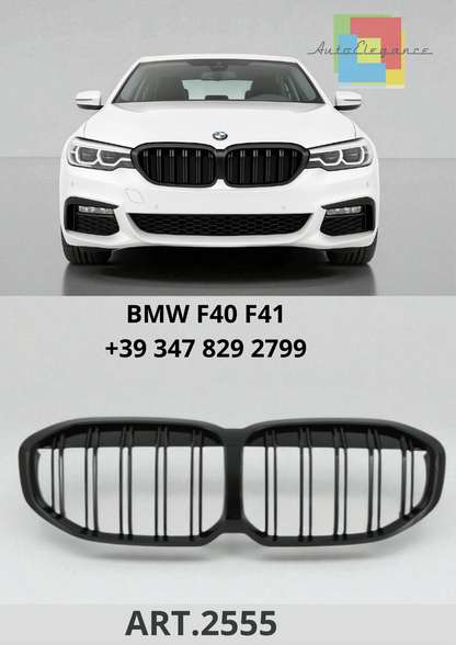 🔥ART.2555 Griglia Sportiva a Doppia Lamella Nero Lucido per BMW Serie 1 F40  🔥