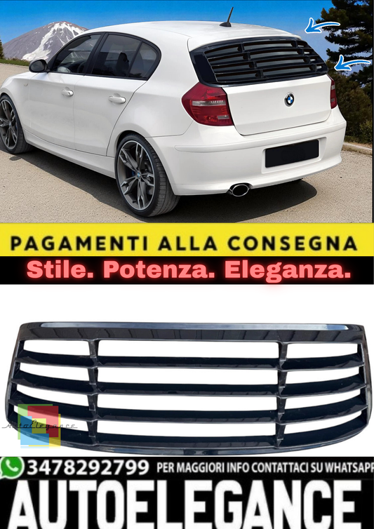 💫 Persiana Lunotto / Louver Posteriore in ABS Nero per BMW Serie 1 E87 💫
