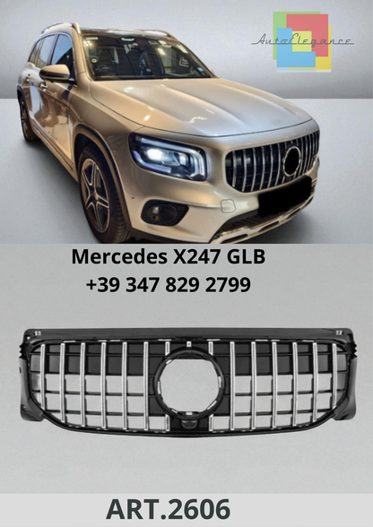 🔥ART.2606 Griglia Sport Panamericana GT Look Cromo/Nero per Mercedes X247 GLB🔥