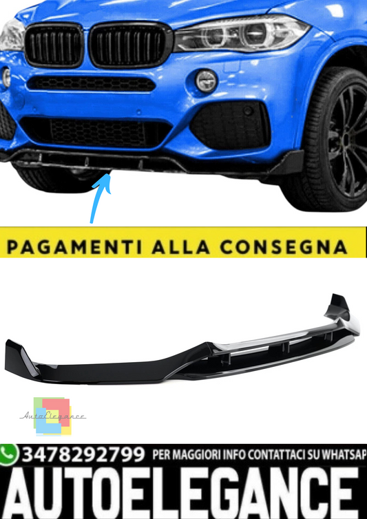 💫 Spoiler Anteriore Look Nero Lucido adatto per BMW X5 F15 (2013–2018)💫