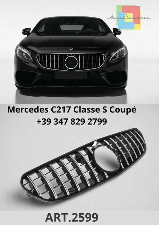 🔥ART.2599 Griglia Sport GT Look Cromo / Nero per Mercedes C217 Classe S Coupé🔥