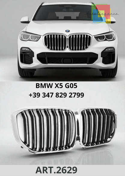 🔥ART.2629 Calandra Sport Nero Lucido con Cornice Cromo per BMW X5 G05🔥
