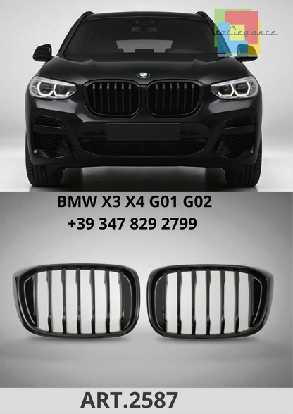 🔥ART.2587 Griglia Sportiva per BMW X3 G01 / X4 G02 – Nero Lucido🔥