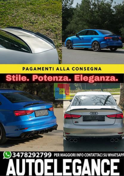 🔥ROOF SPOILER ADATTO PER AUDI A3 S-LINE RS3 SEDAN 8V/8V FACELIFT 2013-2020🔥