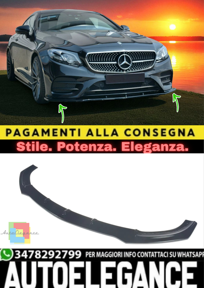 ✨Sdoppiatore Anteriore V1 in ABS Nero Lucido per Mercedes Classe E Coupé W213 ✨
