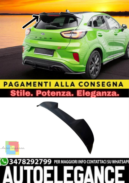 ✨Spoiler Extension / Prolunga Ala Posteriore in ABS Nero Lucido per Ford Puma ✨