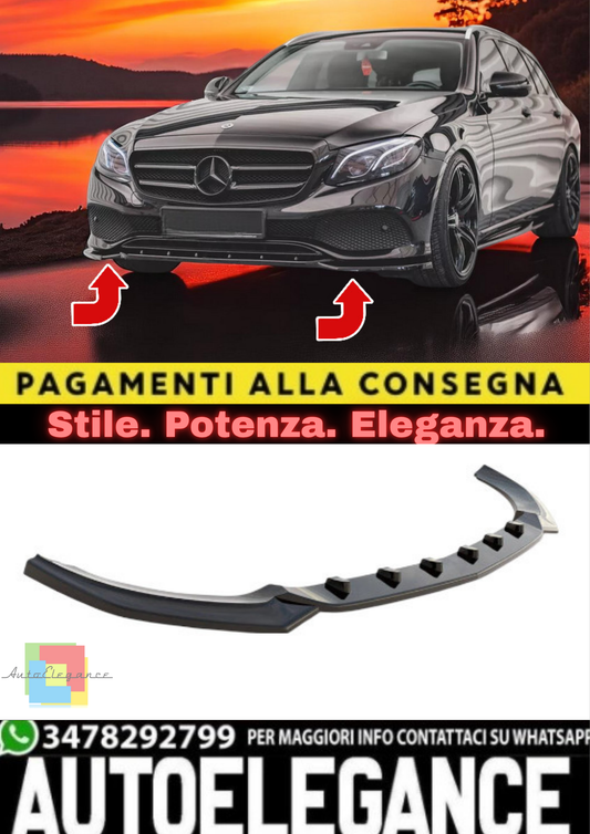 🔥Splitter Anteriore Nero Lucido in ABS per Mercedes Classe E W213🔥