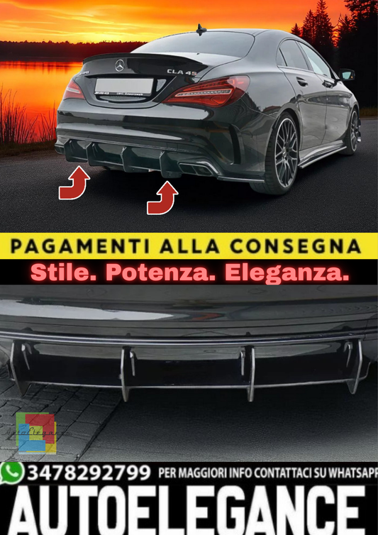 🔥Diffusore Posteriore V1 in ABS per Mercedes CLA A45 AMG C117 🔥