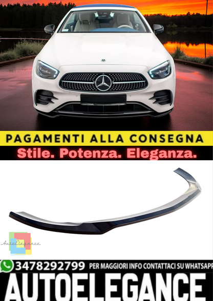 🔥Splitter Anteriore V1 in ABS Nero Lucido per Mercedes E53 AMG W213🔥