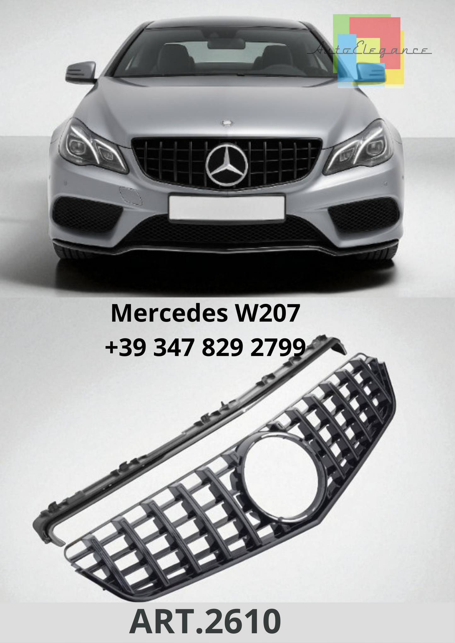 🔥ART.2610 Griglia Sport Panamericana GT adatta per Mercedes W207 Pre-Facelift🔥