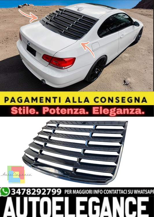 💫 Tapparella Lunotto / Louver in ABS Nero Lucido per BMW Serie 3 E92 Coupé 💫