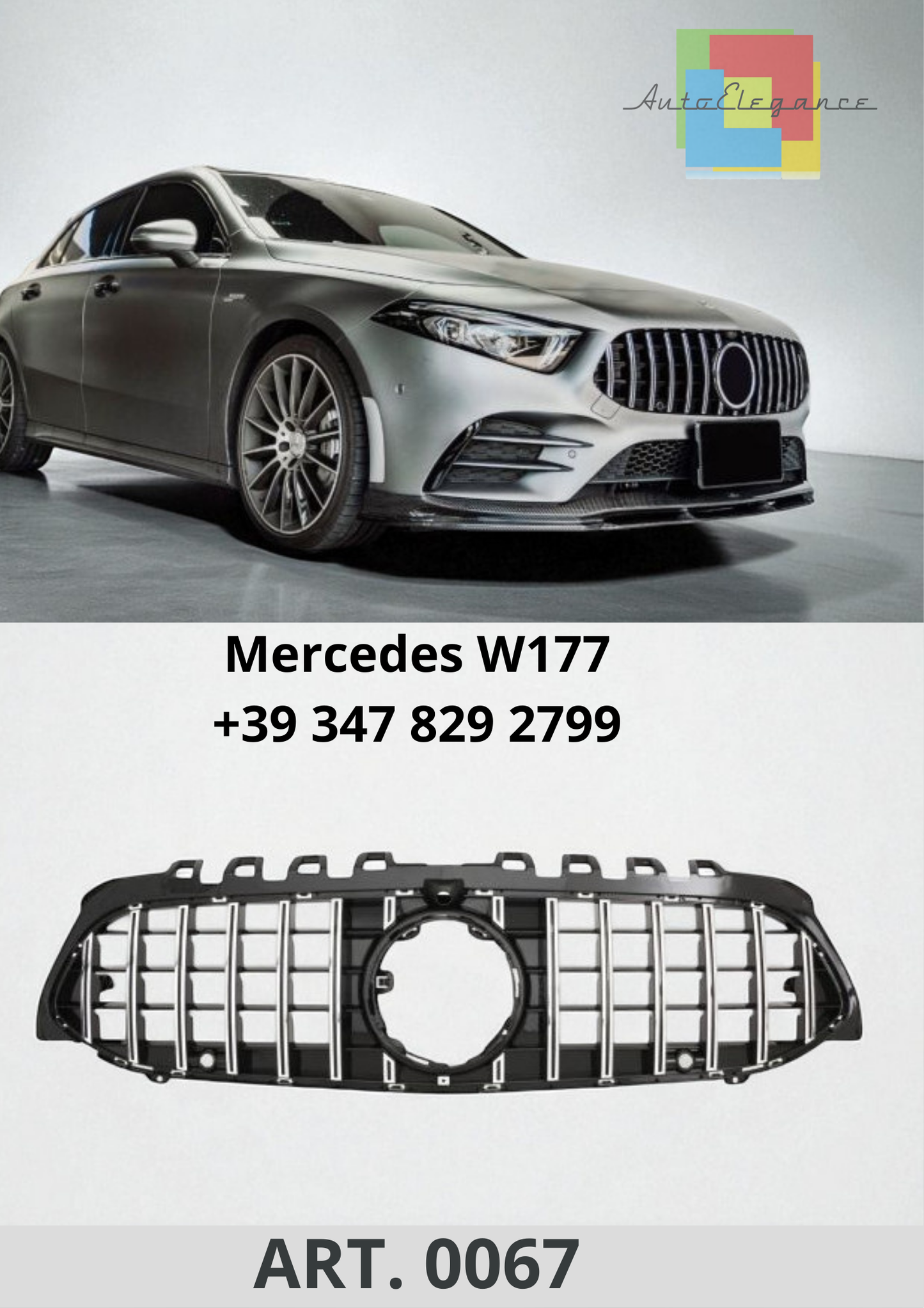 🔥ART. 0067 Sport Panamericana GT Grill Grille adatto per Mercedes W177 / V177🔥