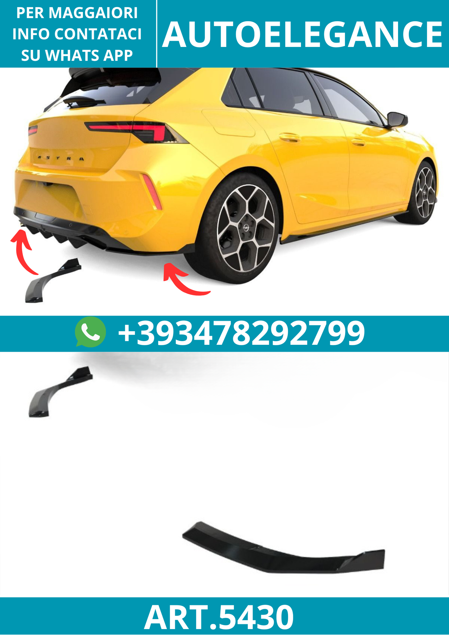 5430 ⭐Répartiteur latéral diffuseur adapté pour Opel Astra L (2020+)⭐