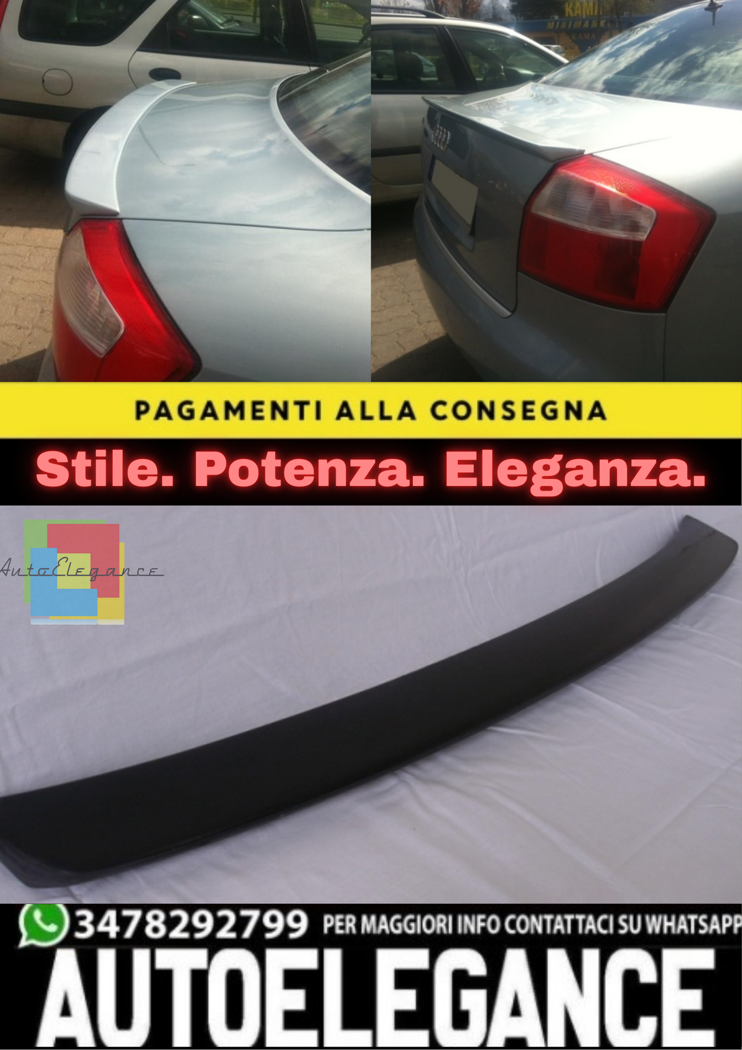 🔥SPOILER COFANO POSTERIORE ADATTO PER AUDI A4 B6 BERLINA🔥