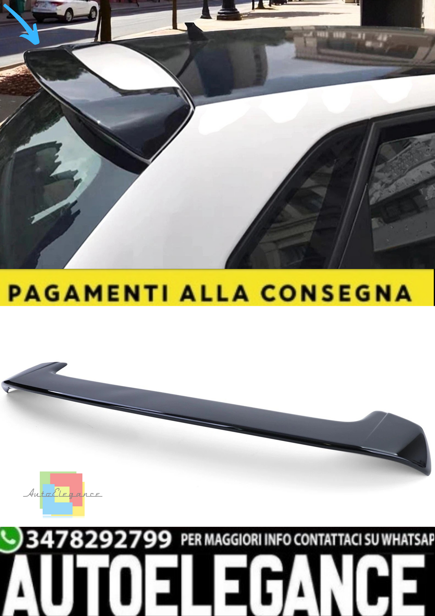 💫 Spoiler Posteriore Nero Lucido per VW Polo 5 6R (2009–2014) – Prefacelift💫