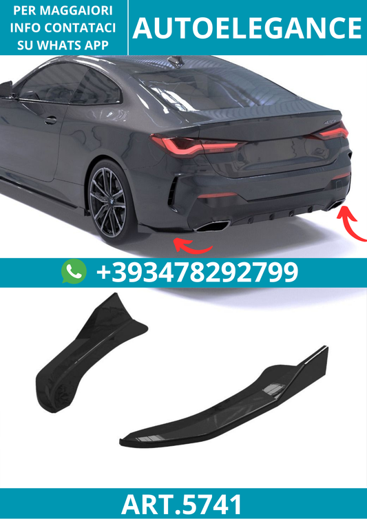 5741⭐Splitter laterale diffusore adatto per BMW Serie 4 Coupé (G22/G23) M-Pack⭐