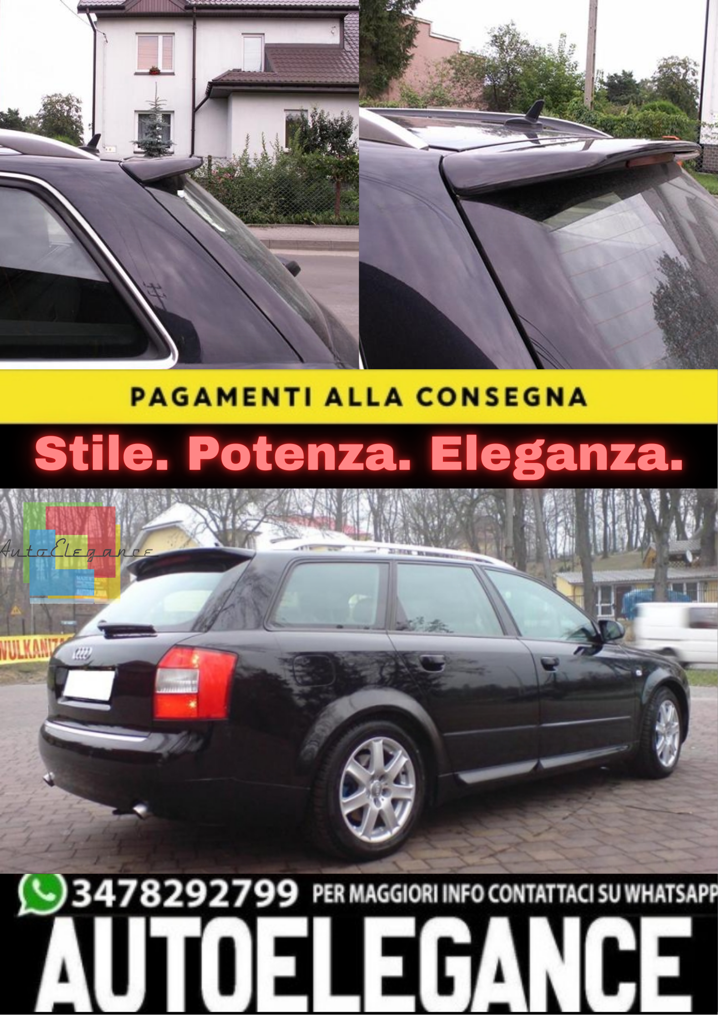 🔥TAPPO SPOILER VERSIONE 2 ADATTO PER AUDI A4 B6 AVANT🔥