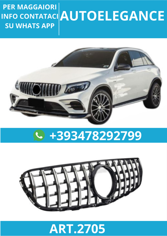 🔥ART.2705 Griglia Radiatore Sportiva GT Look 360° per Mercedes GLC X253 /C253🔥