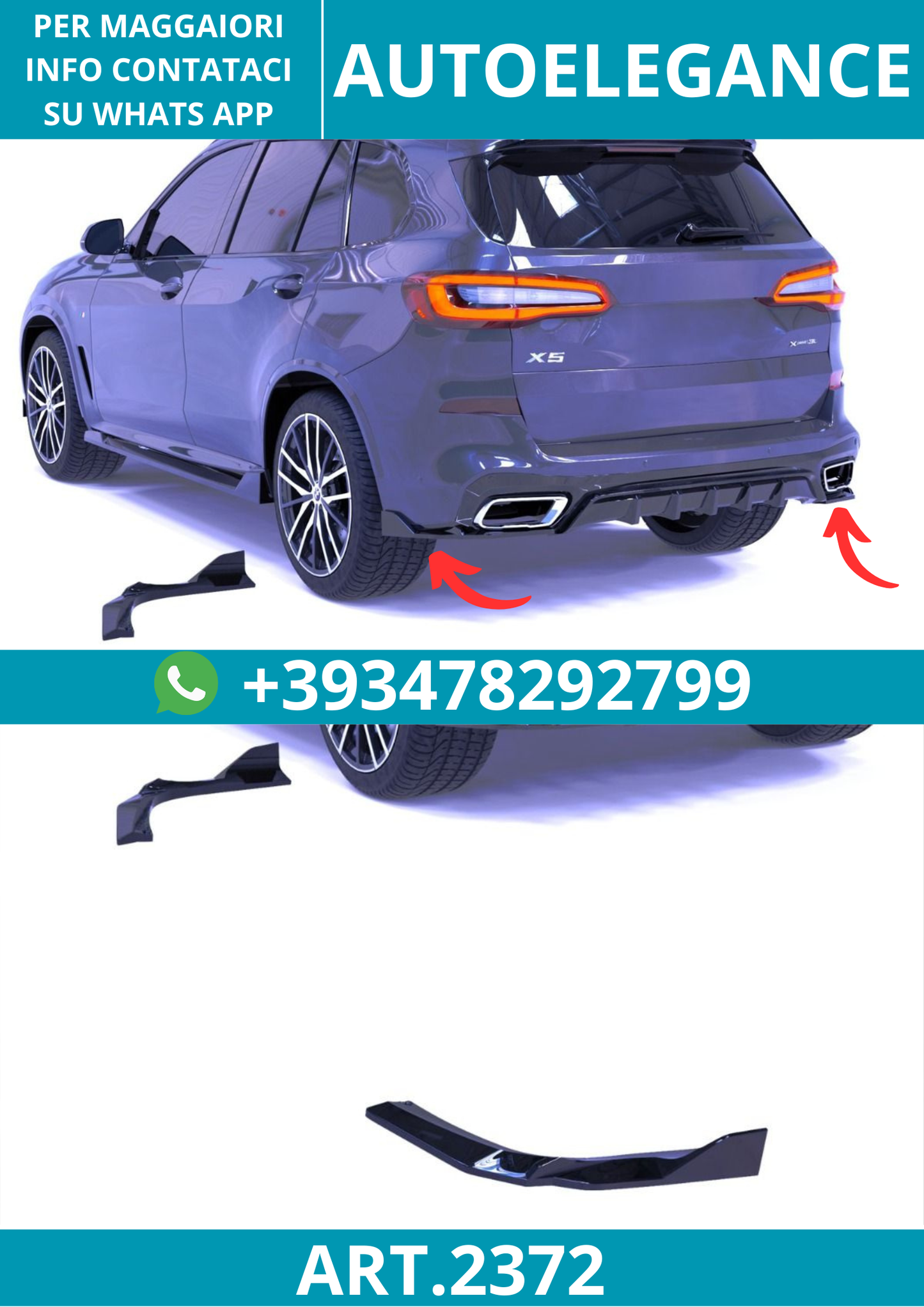 2372 ⭐Splitter laterale diffusore adatto per Cupra Terramar (2024+)⭐