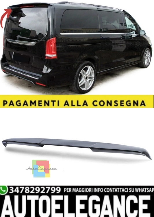 💫Spoiler Posteriore Tetto Sport Nero Lucido con ABE per Mercedes V-Class 💫