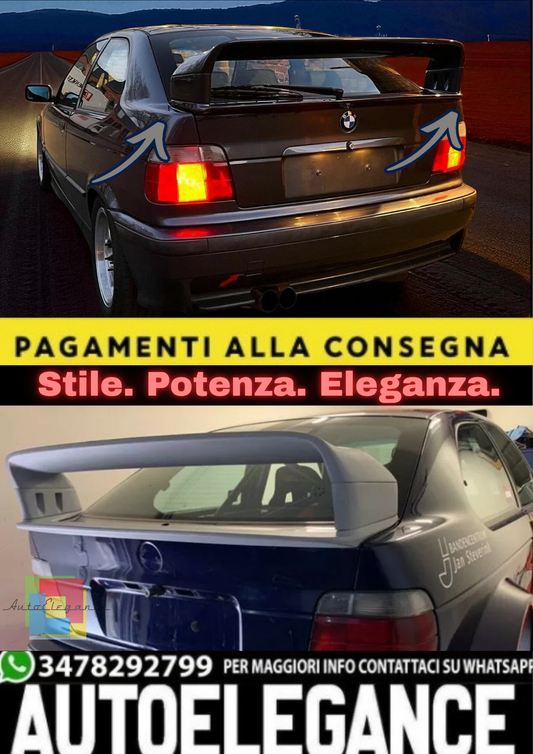 💫 Spoiler Posteriore / Ala Classe II GT Style per BMW E36 Compact (1993–2000)💫