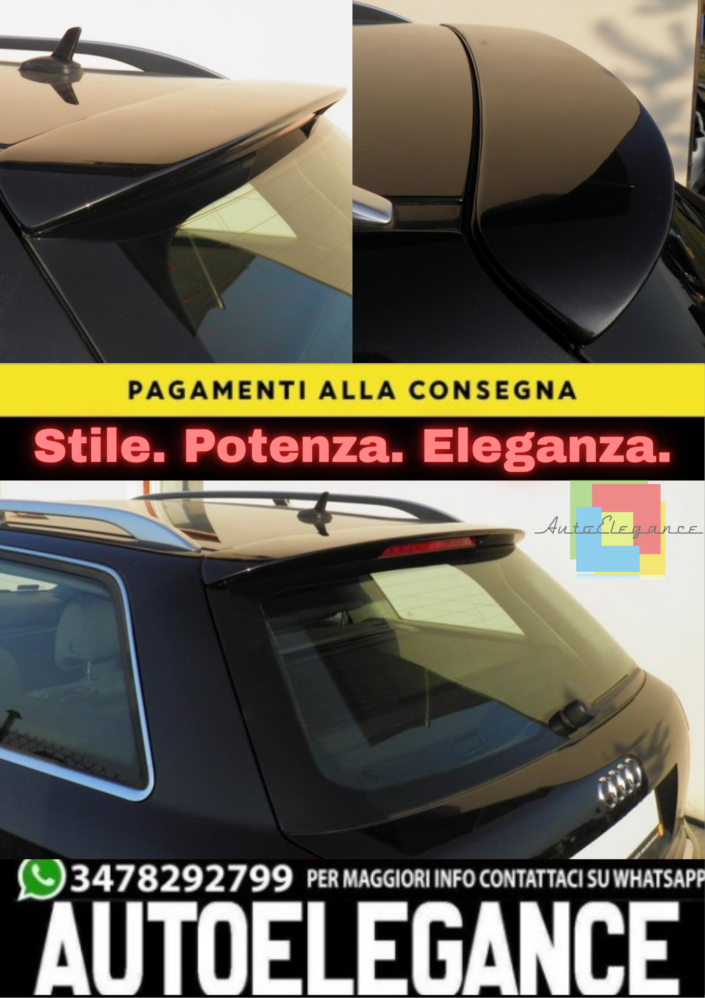 🔥TAPPO SPOILER VERSIONE 1 ADATTO PER AUDI A4 B7 AVANT🔥