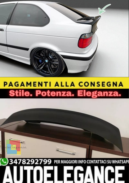 💫Spoiler Posteriore Ducktail in ABS Nero per BMW E36 Compact – Stile Sportivo💫