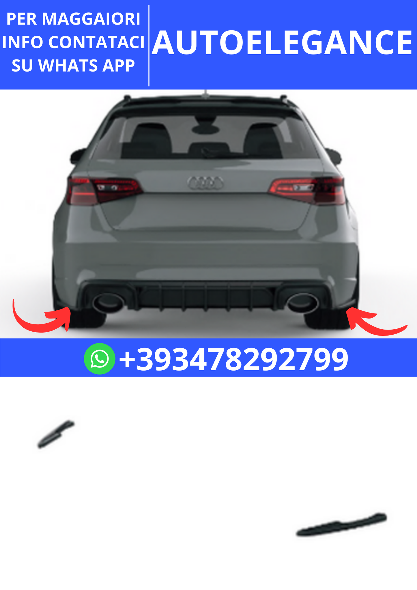 💫ART.2337  FLAP POSTERIORI RS3 8V SPORTBACK 2015 - 2016💫
