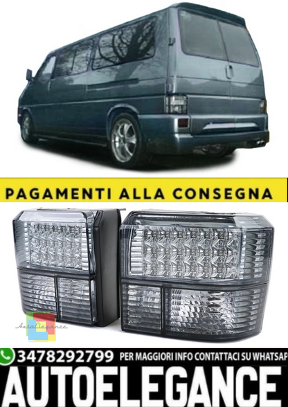 💫Fanale Posteriore a LED Nero Fumo per VW Bus Transporter T4 (1990–2003)💫