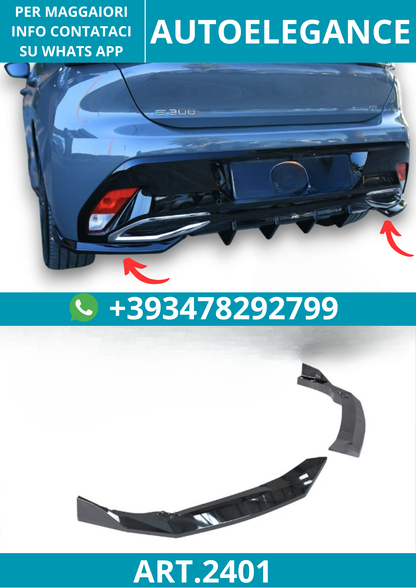 2401 ⭐Splitter laterale diffusore adatto per Peugeot 308 GT Mk3 (2021–)⭐