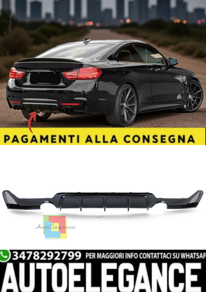 💫Diffusore Posteriore Nero Lucido + Terminale di Scarico 440i per BMW Serie 4💫