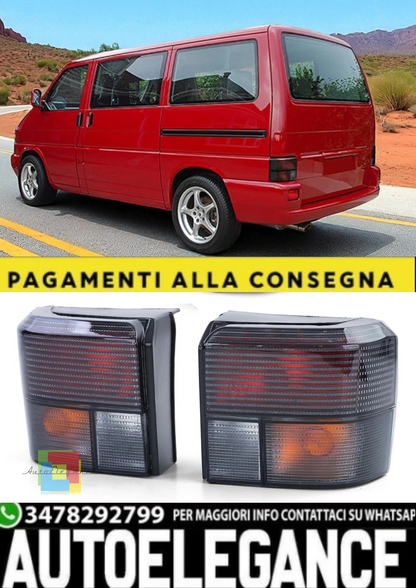 💫Coppia Fanali Posteriori Nero Fumé per VW T4 Bus Transporter Caravelle  💫
