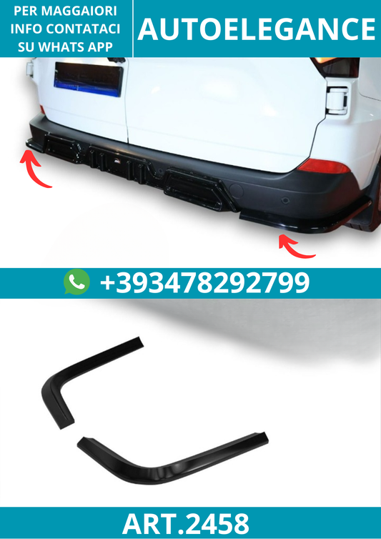 2458 ⭐Splitter laterale diffusore adatto per Ford Transit Custom Mk2 (2023+)⭐