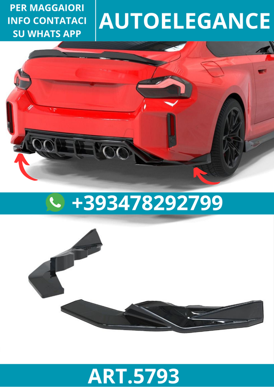 5793 ⭐Splitter laterale diffusore adatto per BMW Serie 2 M2 G87 (2023+)⭐