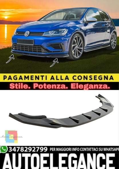 ✨Sdoppiatore Anteriore V9 in ABS Nero Lucido per Volkswagen Golf 7 R Facelift  ✨