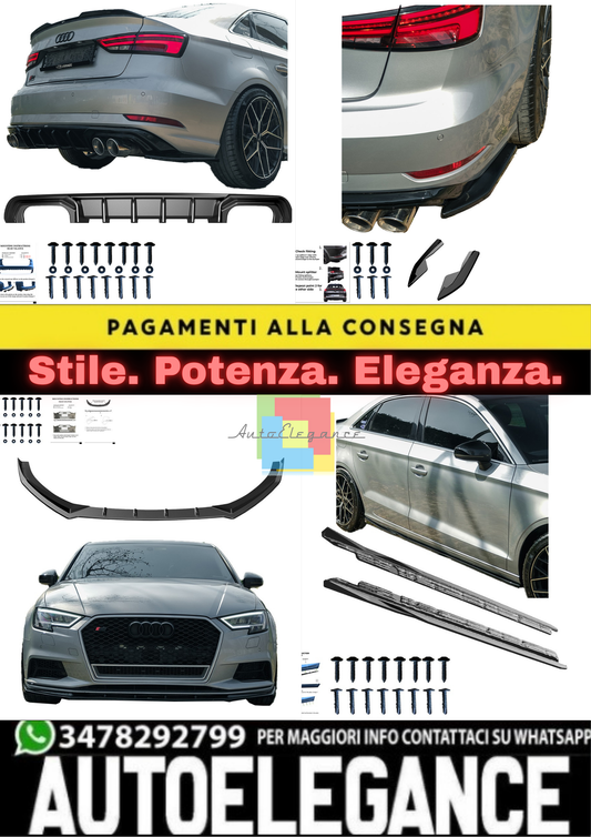 🔥BODYKIT COMPLETO PER AUDI A3 8V FACELIFT & PRE-FACELIFT (2013–2020)🔥