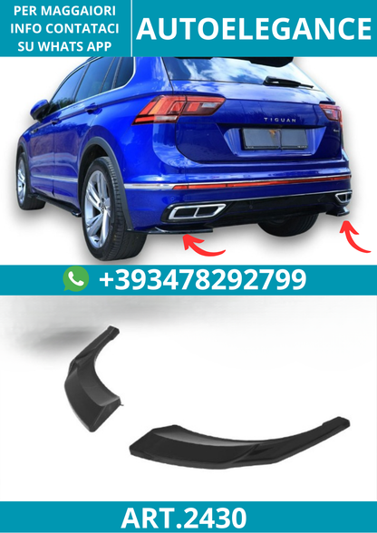 2430⭐Splitter laterale diffusore adatto per Volkswagen Tiguan Mk2 R‑Line 15–20⭐