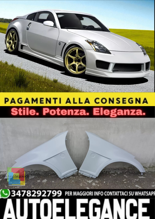 💫 Kit Parafanghi Sinistro + Destro in Vetroresina per Nissan 350Z (2003–2009)💫